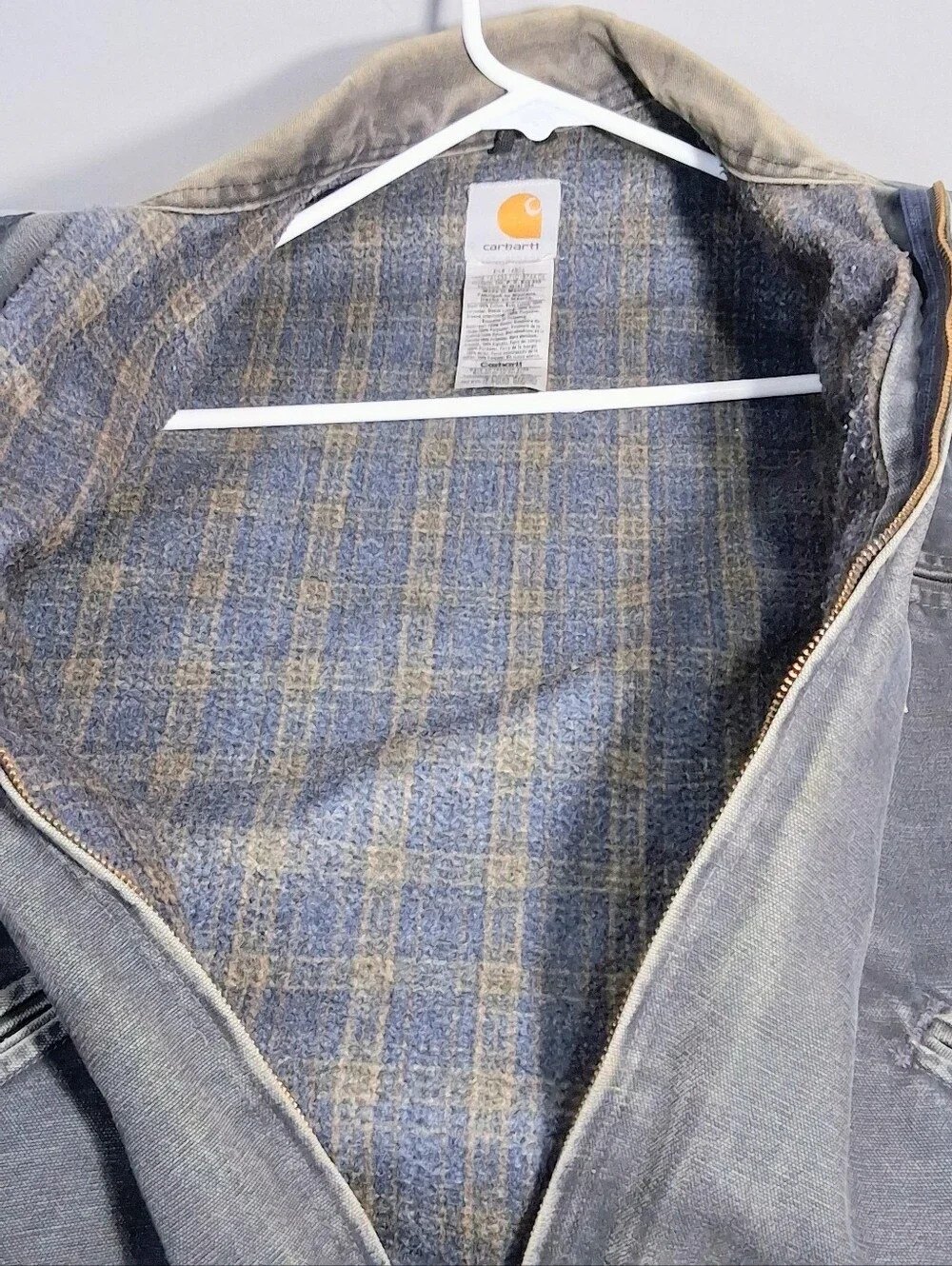 Carhartt Men's Large Detroit J97 Black or Petrol Blanket Sun-faded Coat/Jacket